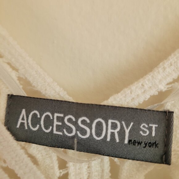 Accessory St New York Women Top Blouse summer Plus One size White - Picture 10 of 10